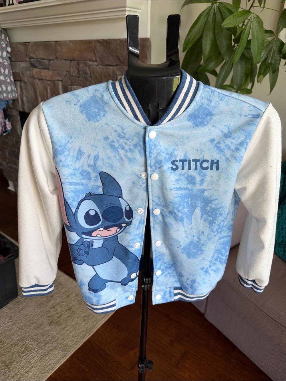 Disney Blue & White Stitch Kids Jacket